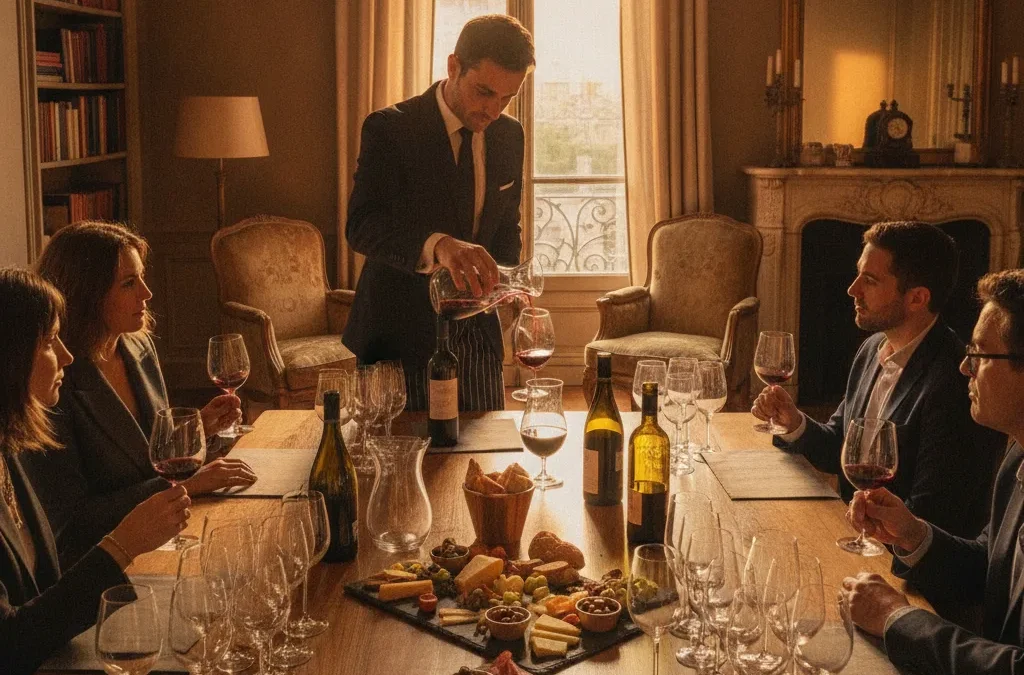 Dégustation vin à domicile à Lyon – 5 formules 2026